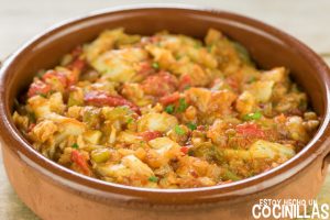 Bacalao al ajoarriero con piquillos