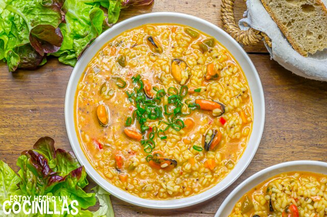 Arroz caldoso con mejillones