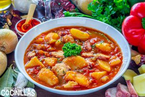 Guiso de patatas con pulpo